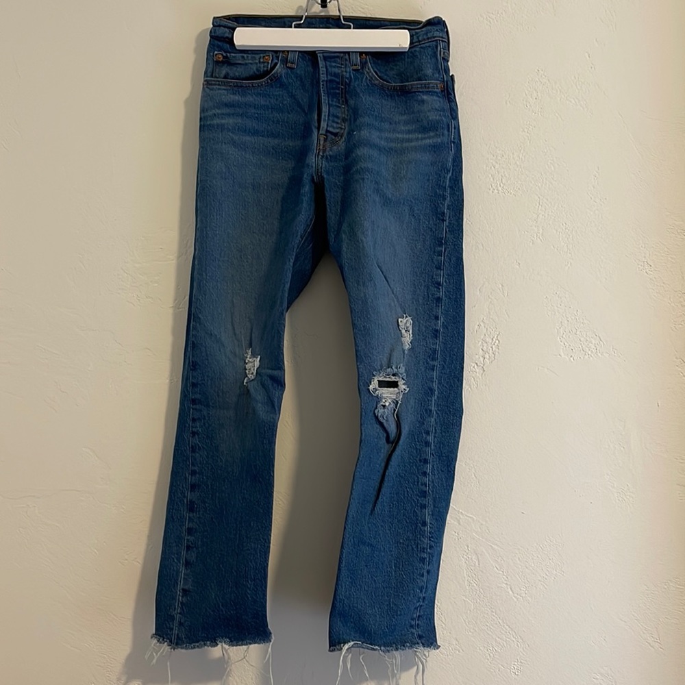 Levi’s 501 straight crop jeans.